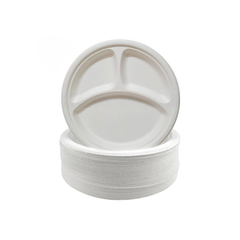 Bagasse Round Plates – Multiple Sizes | Eco-Friendly Biodegradable Disposable Plates | Bulk Pack