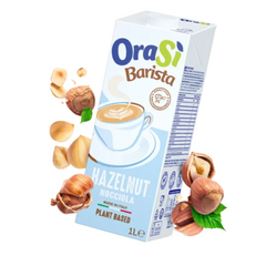 Orasi Hazelnut Barista Plant-Based Milk – 12 x 1L
