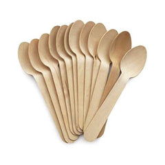 Wooden Cutlery – Spoon, Fork & Knife (16cm, Unwrapped, 1 x 100 pcs Each)
