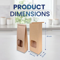 Tin Tie Bags Brown – Small, Medium & Large | Food Packaging Supplies