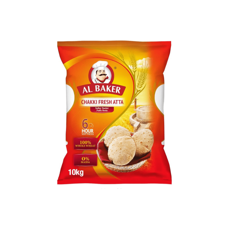 Al Baker Chakki Fresh Atta 10 kg - SNH Packing