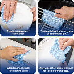 Al Fajr J Cloth Roll Blue 25x30cm 50 Pieces Reusable Cleaning Cloth - SNH Packing