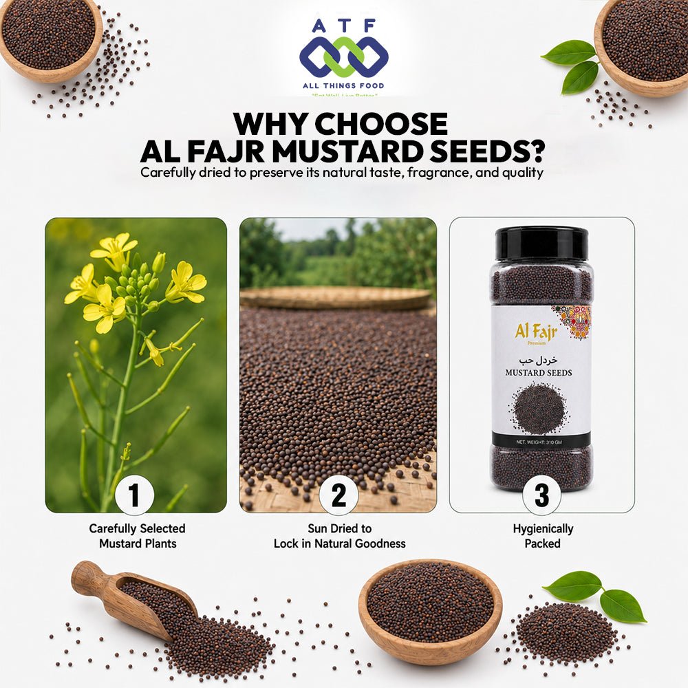 Al Fajr Mustard Seeds 310g Whole Mustard Spice for Cooking - SNH Packing