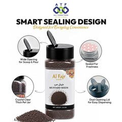 Al Fajr Mustard Seeds 310g Whole Mustard Spice for Cooking - SNH Packing