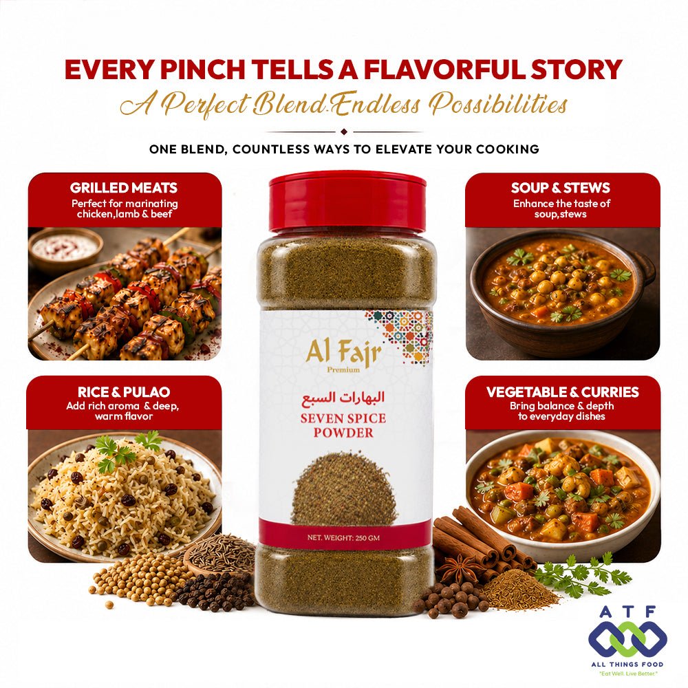 Al Fajr Seven Spice Powder 250g Mixed Spice Blend for Cooking - SNH Packing