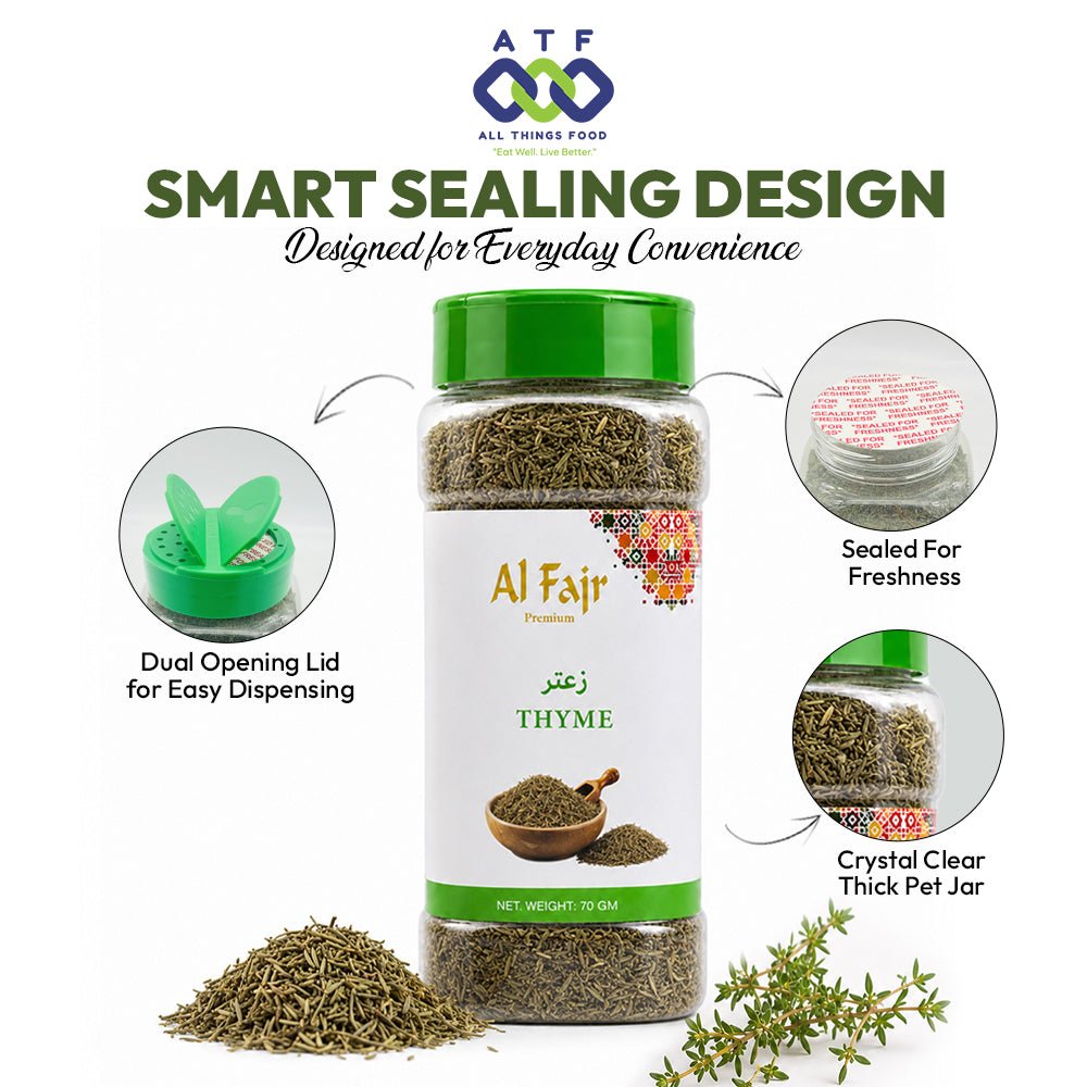 Al Fajr Thyme 70g Dried Thyme Herb for Cooking and Seasoning - SNH Packing