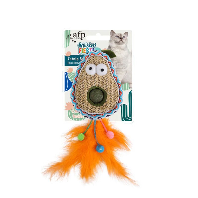 All For Paws Whisker Fiesta - Catnip Ball Avocado - SNH Packing