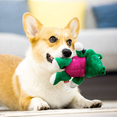 Gigwi I'm Hero Armor Alligator TPR / Plush with Squeaker Dog Toy