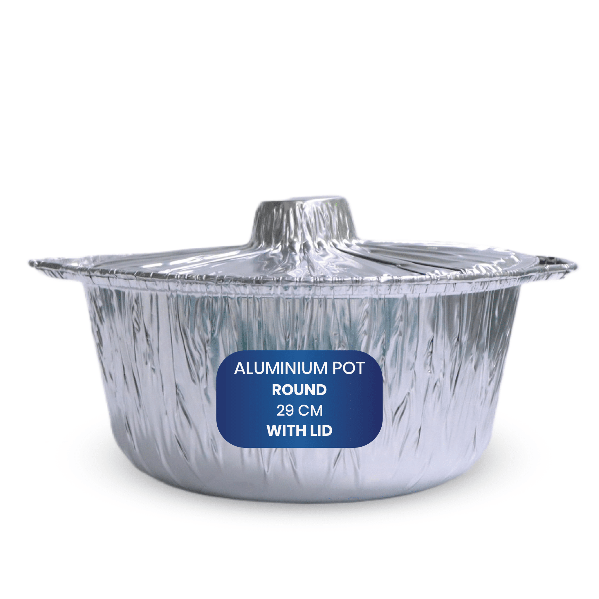 Aluminium Round Pots with Lids Durable & Strong - SNH Packing