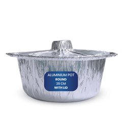 Aluminium Round Pots with Lids Durable & Strong - SNH Packing