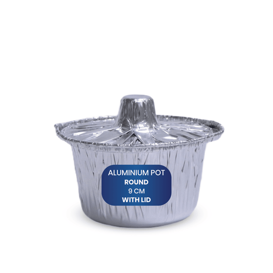 Aluminium Round Pots with Lids Durable & Strong - SNH Packing