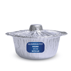 Aluminium Round Pots with Lids Durable & Strong - SNH Packing