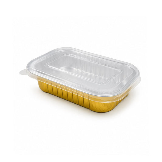 Aluminum Golden Food Containers with PP Lids 320ML to 930ML - SNH Packing