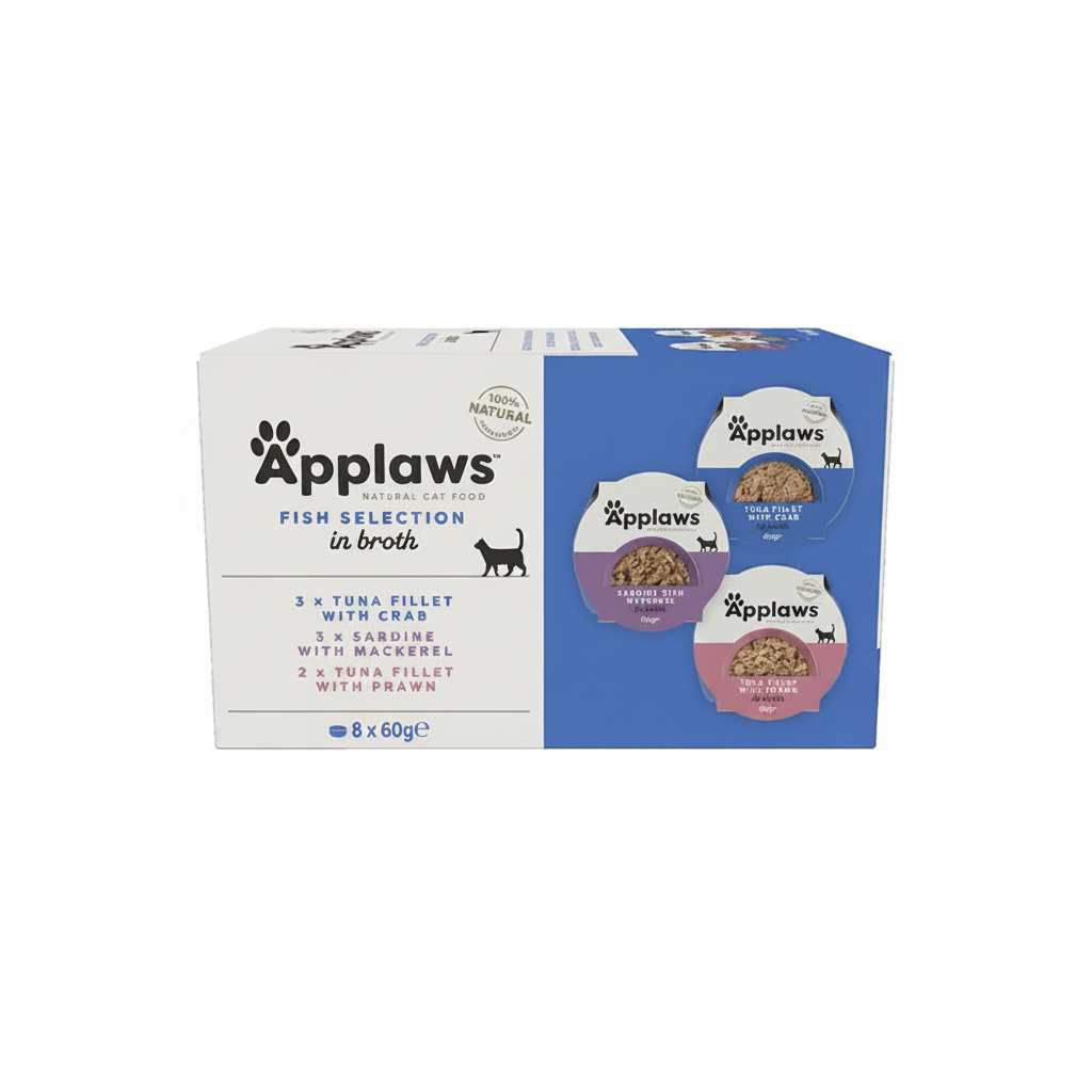 Applaws Fish Selection in Broth Adult Wet Cat Food 8 x 60g Pot - SNHÂ Packing