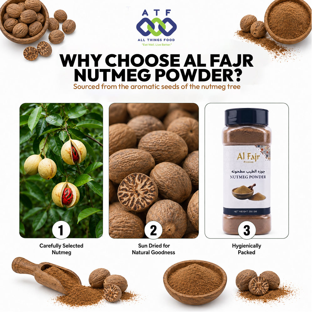 Al Fajr Nutmeg Powder Ground Nutmeg Spice 200g