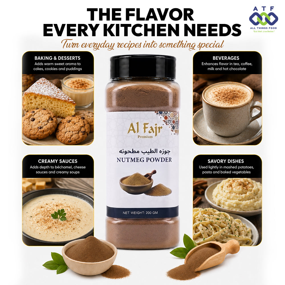 Al Fajr Nutmeg Powder Ground Nutmeg Spice 200g