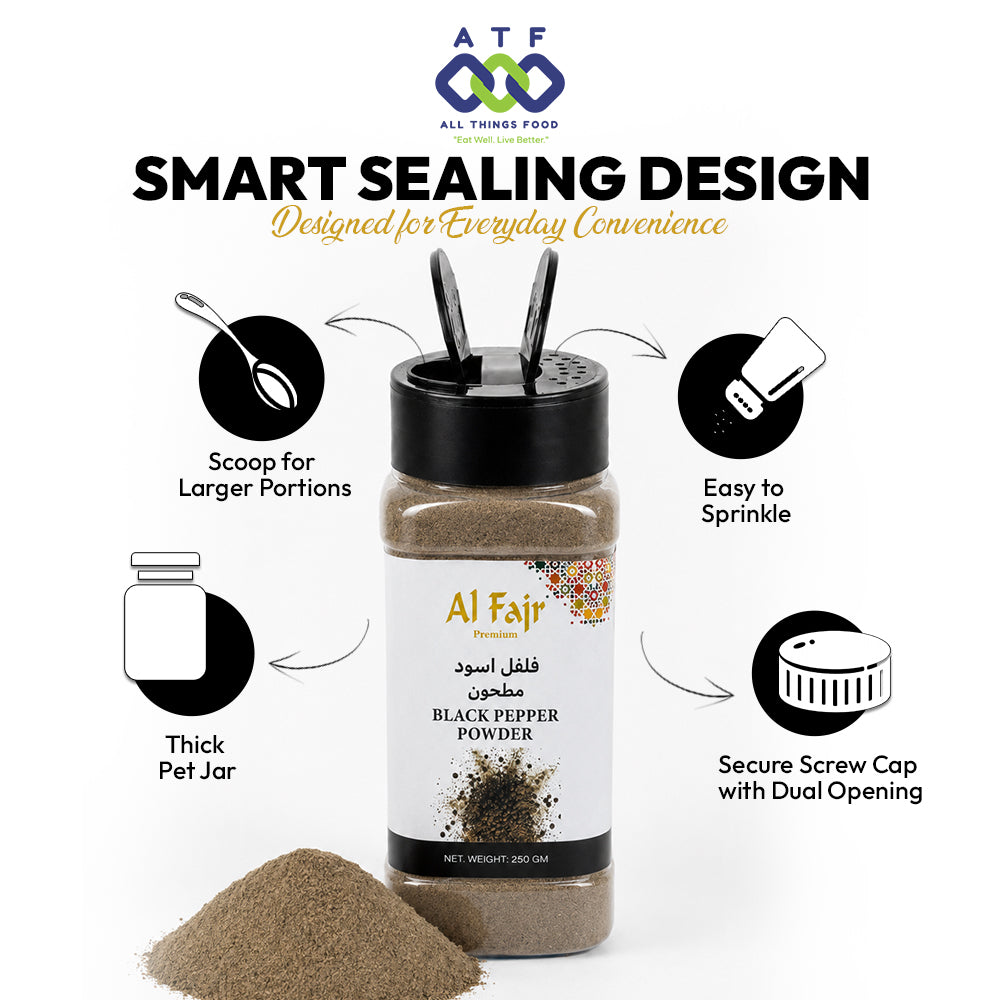 Al Fajr Black Pepper Powder Ground Black Pepper 250g