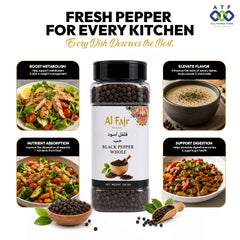 Al Fajr Black Pepper Whole Premium Peppercorns 250G