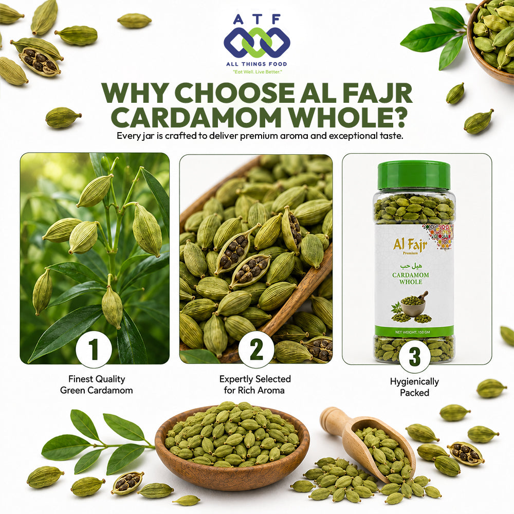Al Fajr Cardamom Whole Spice 150g