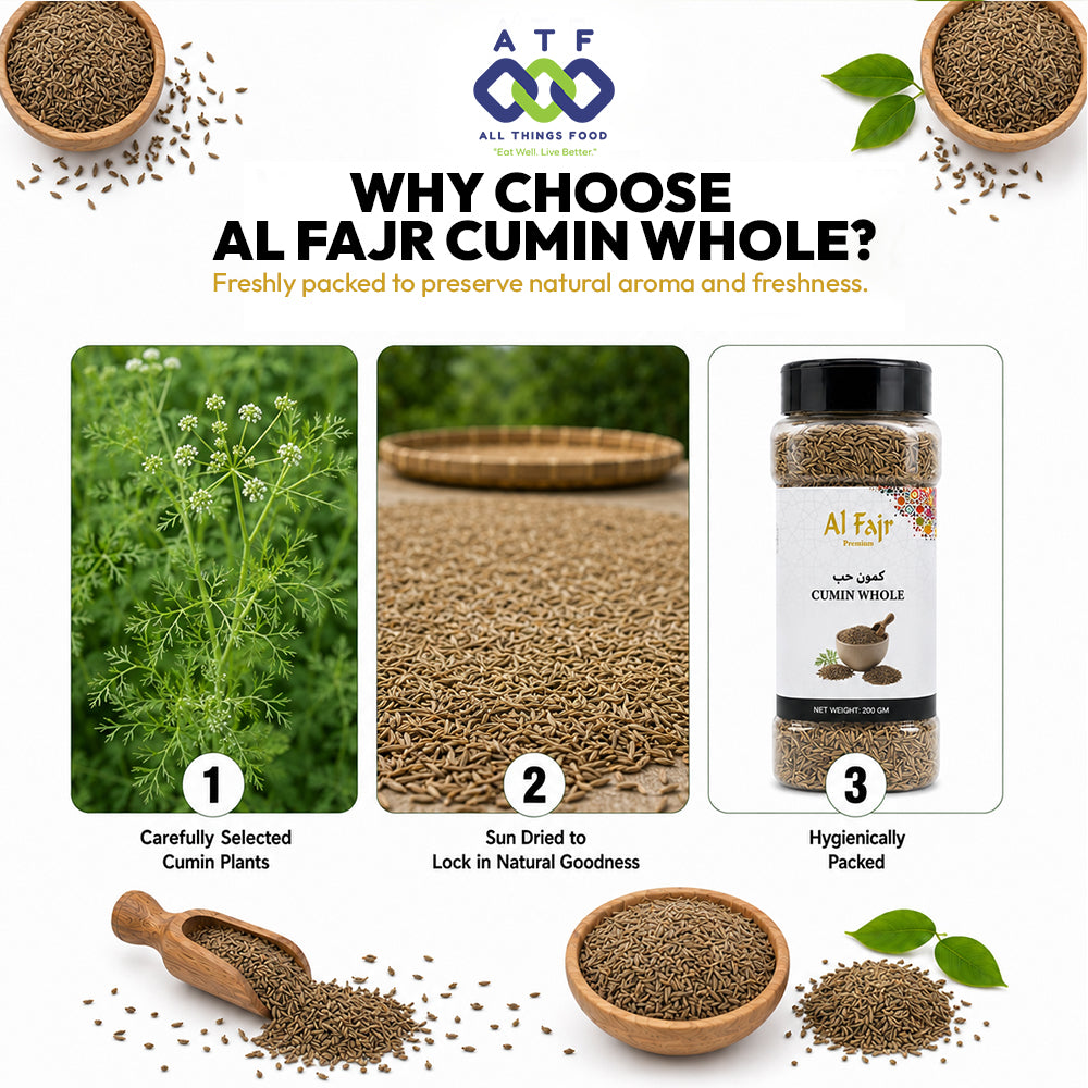 Al Fajr Cumin Whole Seeds Spice 200g