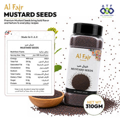 Al Fajr Mustard Seeds 310g Whole Mustard Spice for Cooking