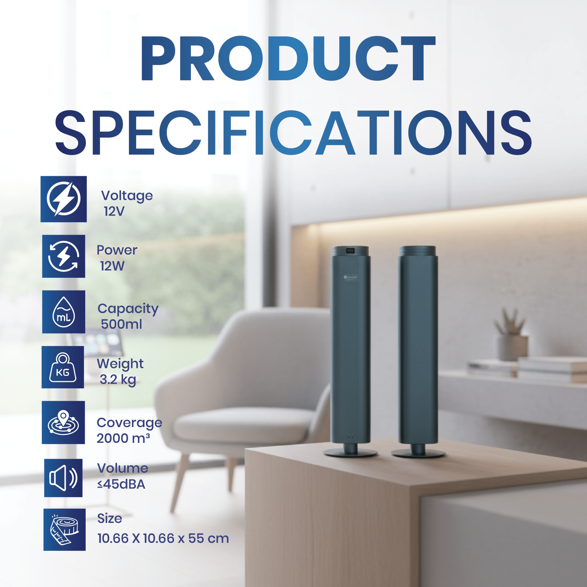 AURASYNC Floor Standing Diffuser 500ml – Grey (F - AIR) | Premium Scent Machine for Home & Office - SNH Packing