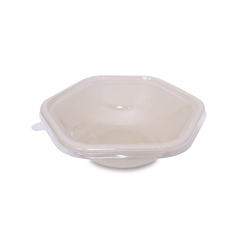 Bagasse Hexagon Containers with PET Lids - SNH Packing