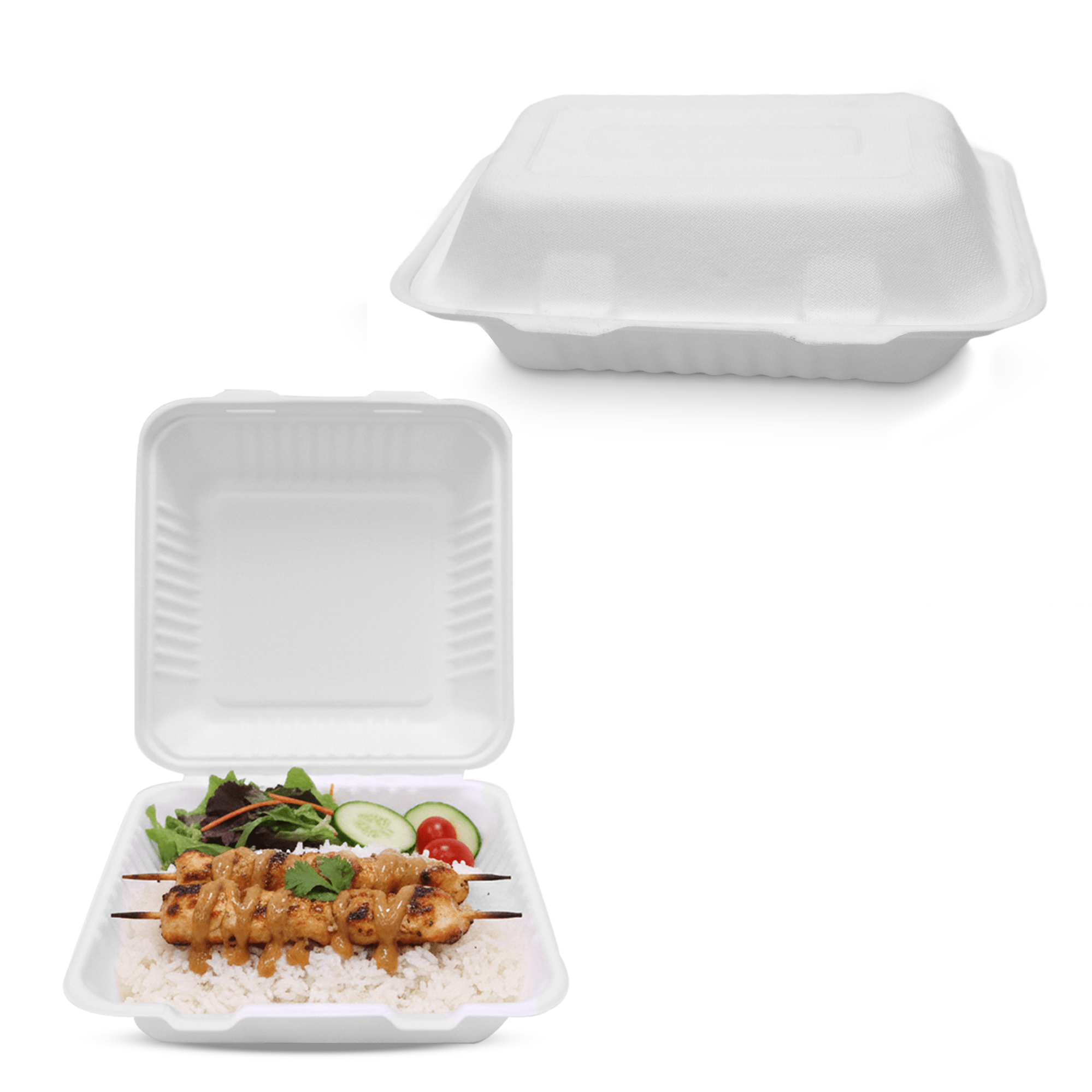 Bagasse Lunch Boxes – Eco - Friendly Biodegradable Disposable Boxes - SNH Packing