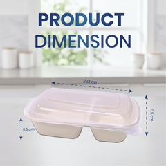 Bagasse Rectangular Containers with Lids - SNH Packing