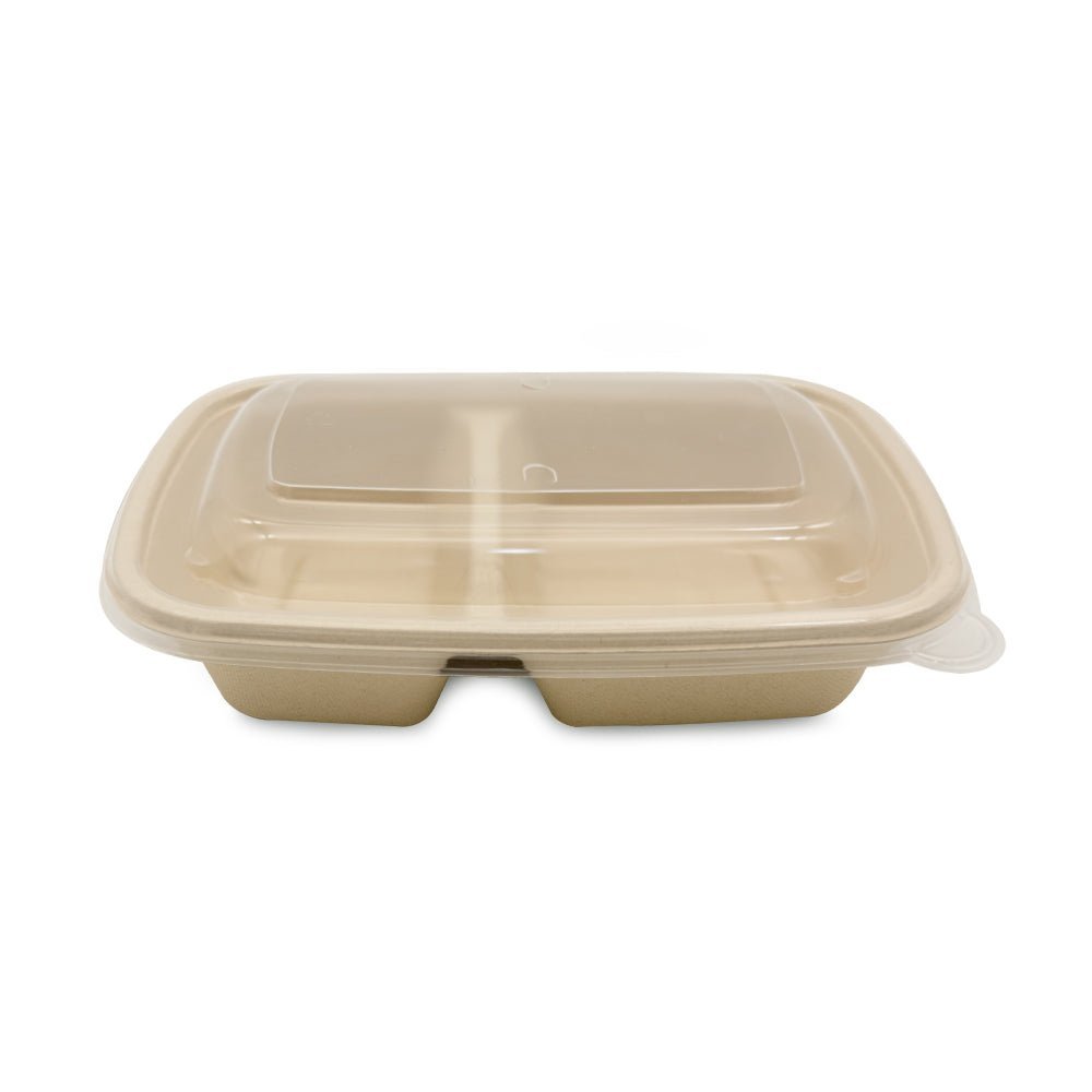 Bagasse Rectangular Containers with Lids 750ml to 1400ml - SNH Packing