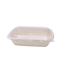 Bagasse Rectangular Containers with Lids - SNH Packing