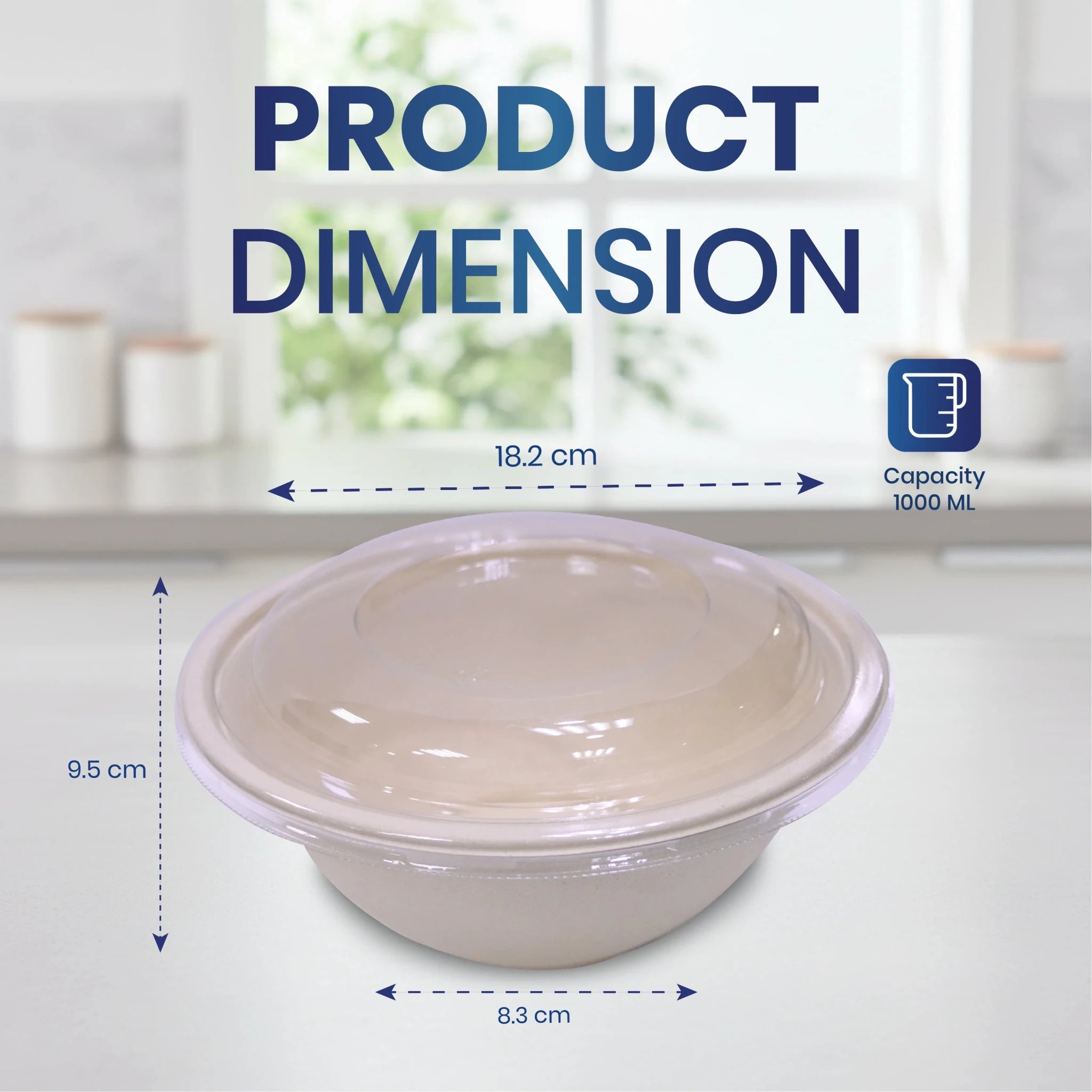 Bagasse Round Bowls with Lids | Eco - Friendly Takeaway Boxes - SNH Packing