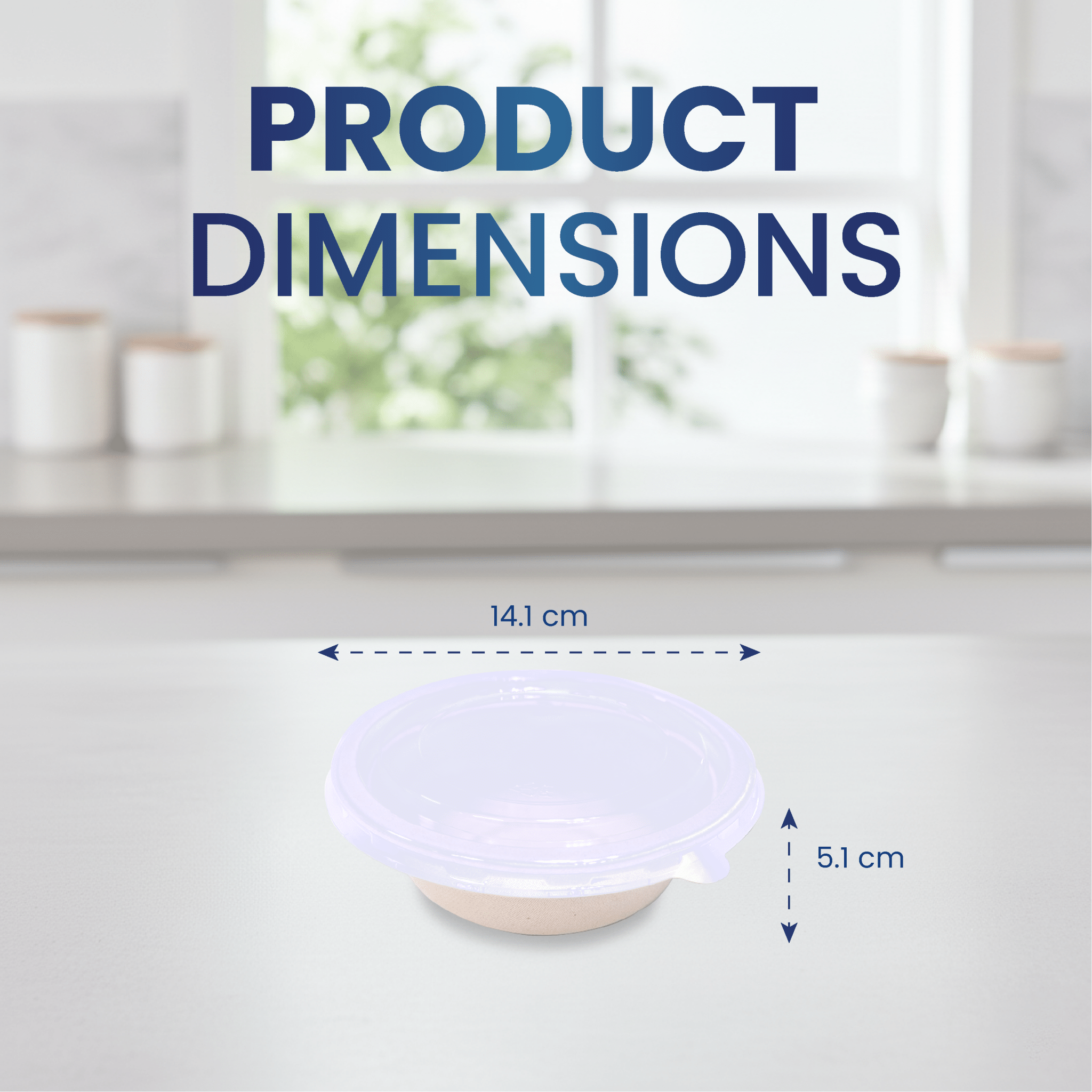 Bagasse Round Containers with Lids | Eco - Friendly - SNH Packing