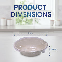 Bagasse Round Containers with Lids | Eco - Friendly - SNH Packing