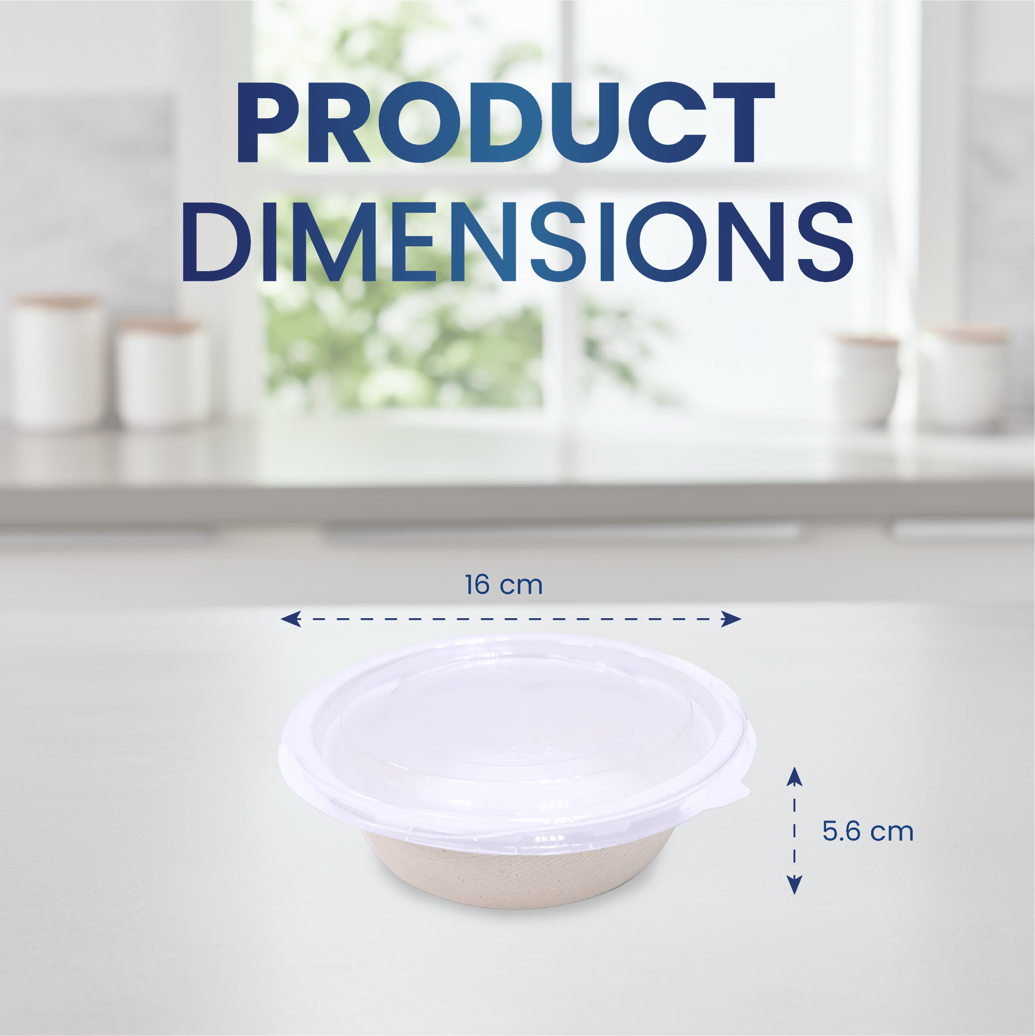 Bagasse Round Containers with Lids | Eco - Friendly - SNH Packing