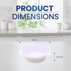 Bagasse Round Containers with Lids | Eco - Friendly - SNH Packing