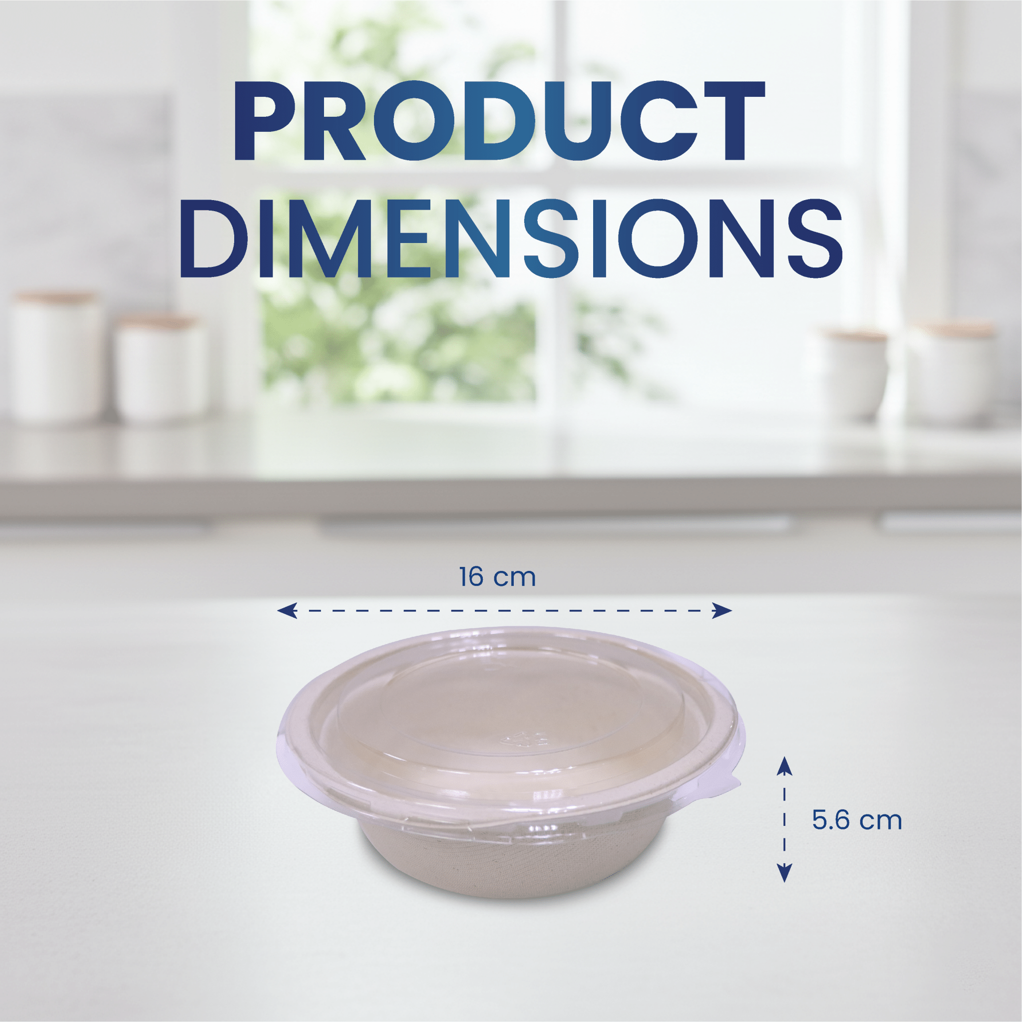 Bagasse Round Containers with Lids | Eco - Friendly - SNH Packing