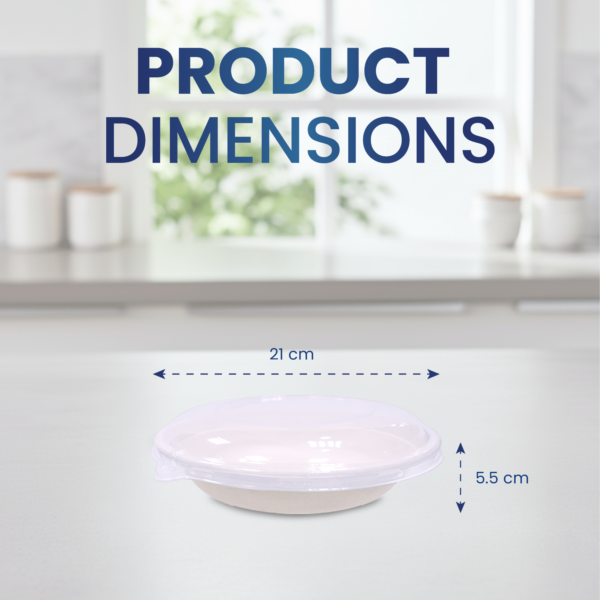 Bagasse Round Containers with Lids | Eco - Friendly - SNH Packing