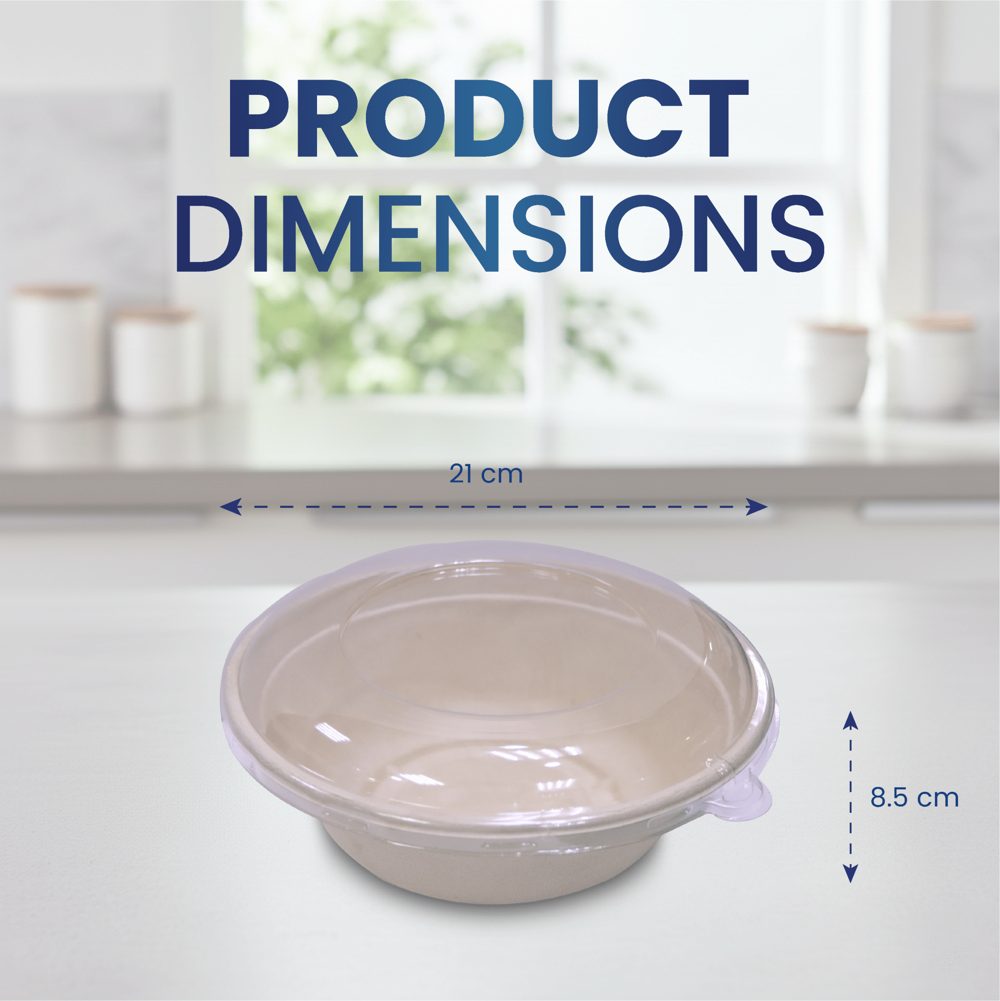 Bagasse Round Containers with Lids | Eco - Friendly - SNH Packing