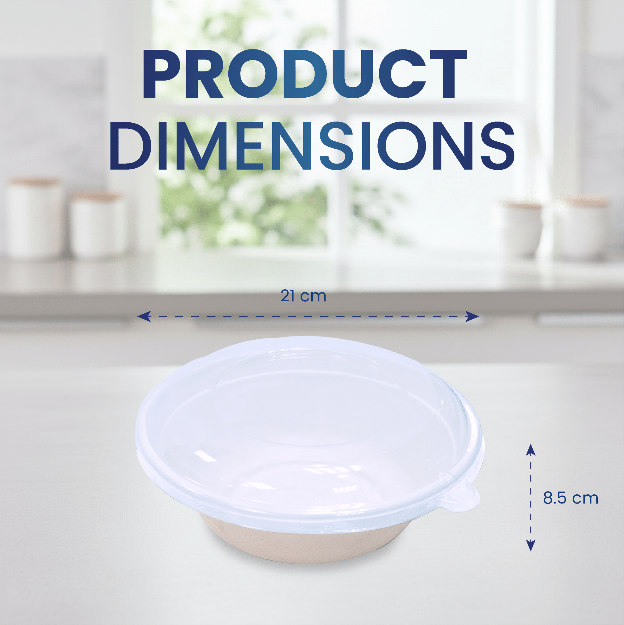Bagasse Round Containers with Lids | Eco - Friendly - SNH Packing