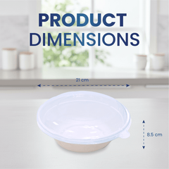 Bagasse Round Containers with Lids | Eco - Friendly - SNH Packing