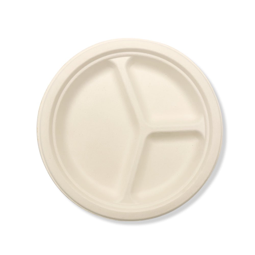 Bagasse Round Plates Eco Friendly Biodegradable - SNH Packing