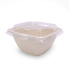 Bagasse Square Bowl Containers with Lids - SNH Packing
