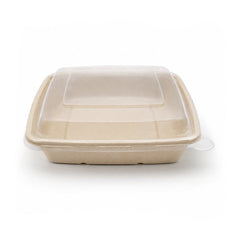 Bagasse Square Food Containers with Lids 1000ml to 1400ml - SNH Packing