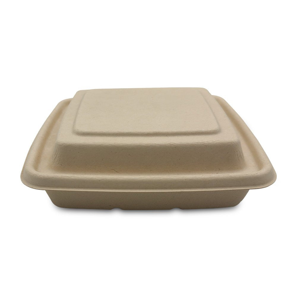 Bagasse Square Food Containers with Lids 1000ml to 1400ml - SNH Packing