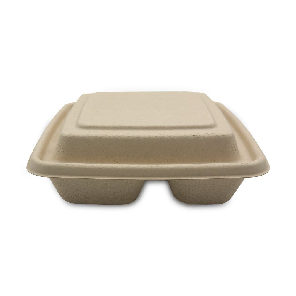 Bagasse Square Food Containers with Lids 1000ml to 1400ml - SNH Packing