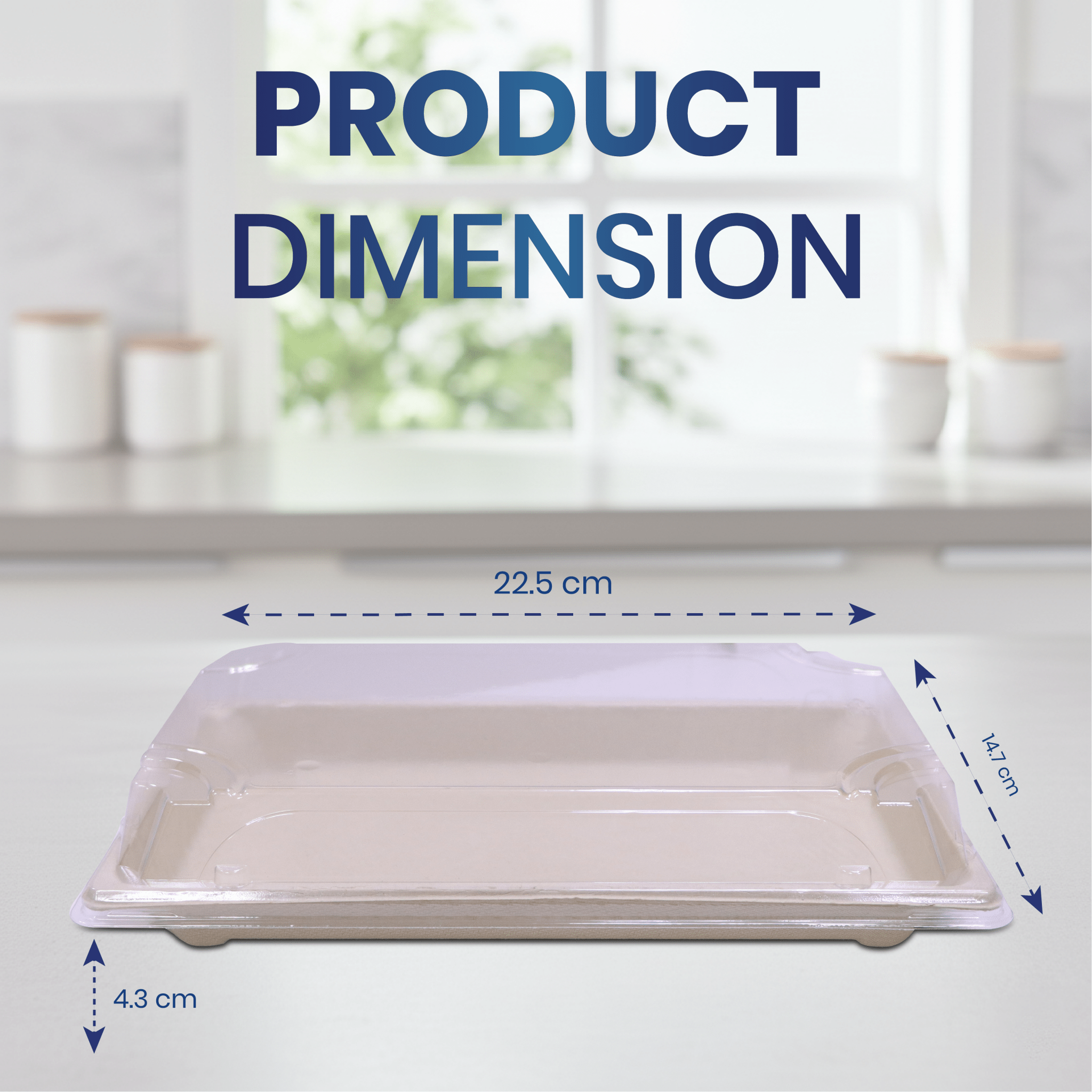 Bagasse Sushi Containers with PET Lids – Eco - Friendly Takeaway Boxes - SNH Packing