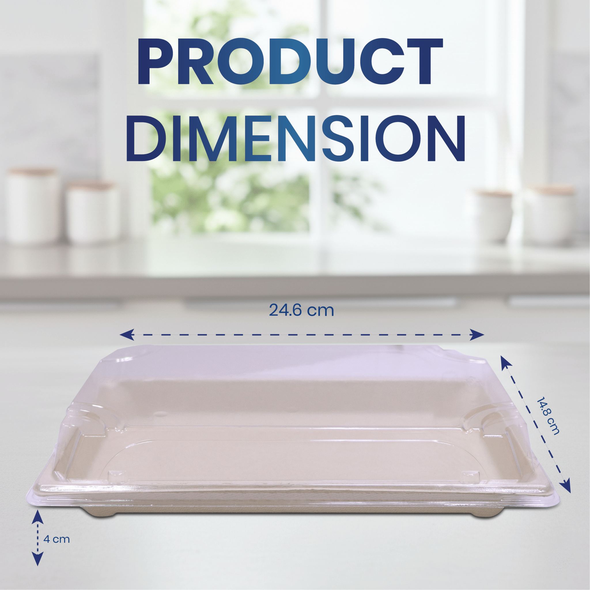 Bagasse Sushi Containers with PET Lids – Eco - Friendly Takeaway Boxes - SNH Packing