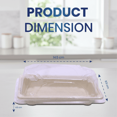 Bagasse Sushi Containers with PET Lids – Eco - Friendly Takeaway Boxes - SNH Packing
