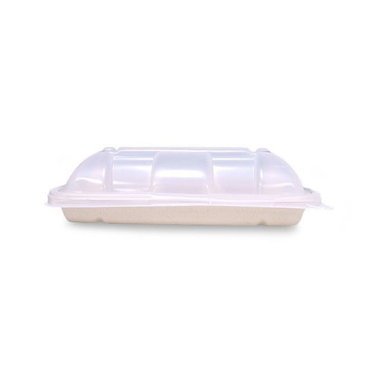 Bagasse Tacos Tray with PP Lid Eco Friendly Food Packaging - SNH Packing